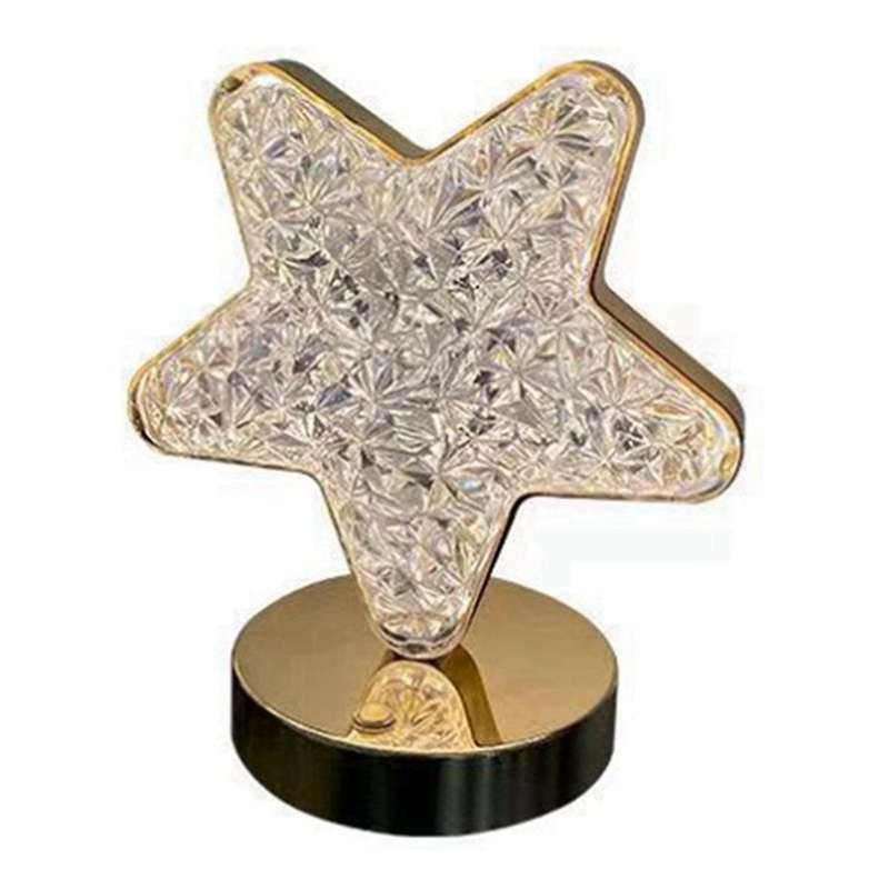 Led , Star Three Color Desk Light, Touch Dimming, Bedside Light, Romantic Diamond Usb