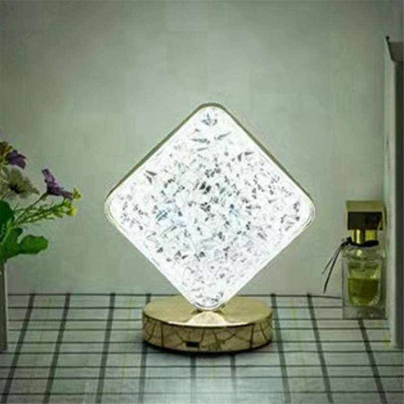 Led , Diamond Three Color Desk Light, Touch Dimming, Bedside Light, Romantic Diamond Usb