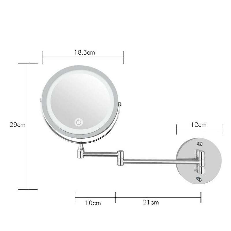 Led 10x Magnifying Makeup Shaving Vanity Mirror Bathroom Wall Mount 360