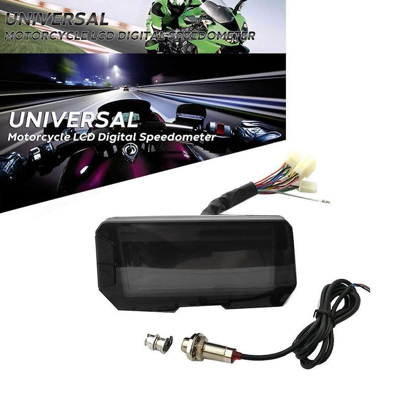 Led 12000rpm 6 Gear Universal Motorcycle Lcd Digital Speedometer Backlight Odometer 2 4 Cylinders M