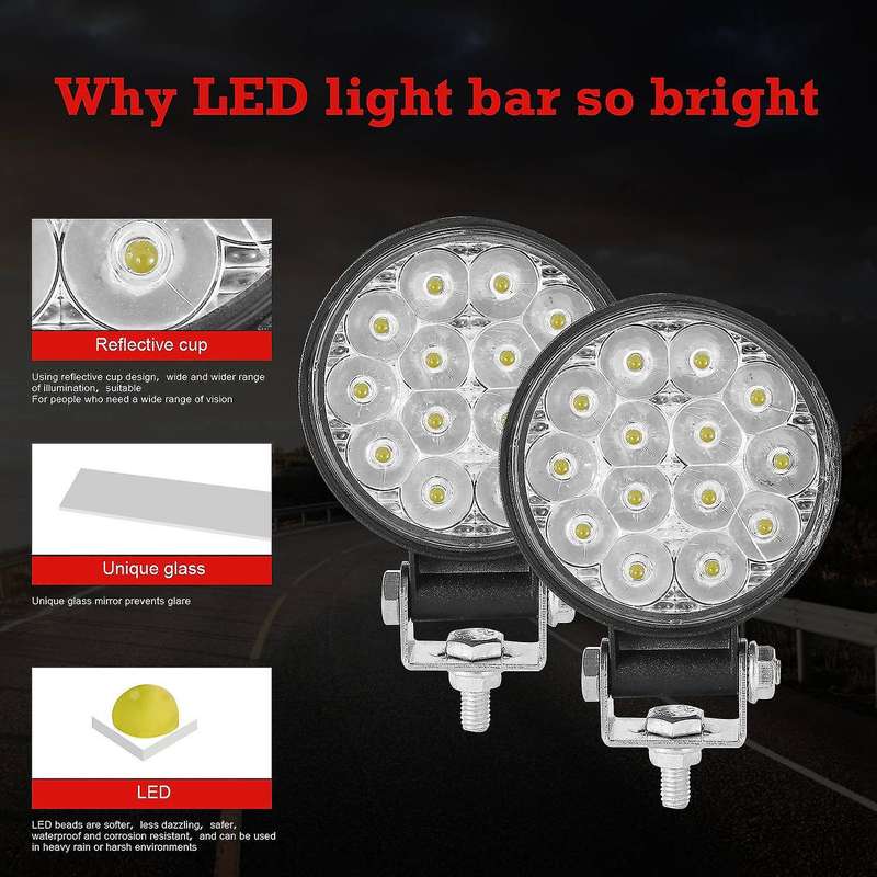 LED 3Inch 160W LED Light Bar Work Light Spot Beam Off Road Driving Fog Lights Waterproof LED for Tru