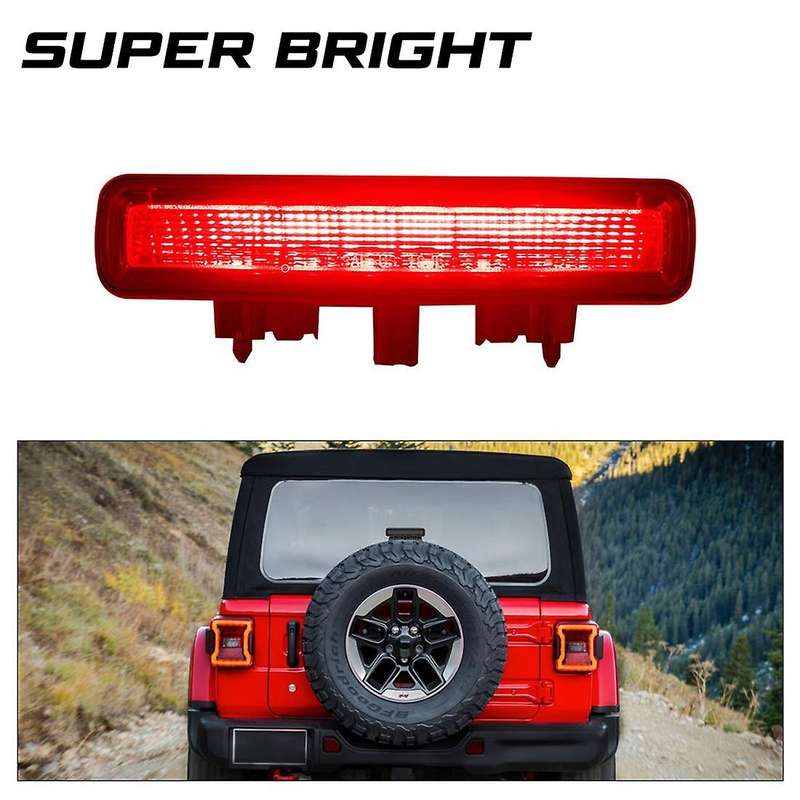 Led 3Rd Brake Light Compatible for Jl 2018 2019 Third Brake Light High Mount Stop Light(Black Housin