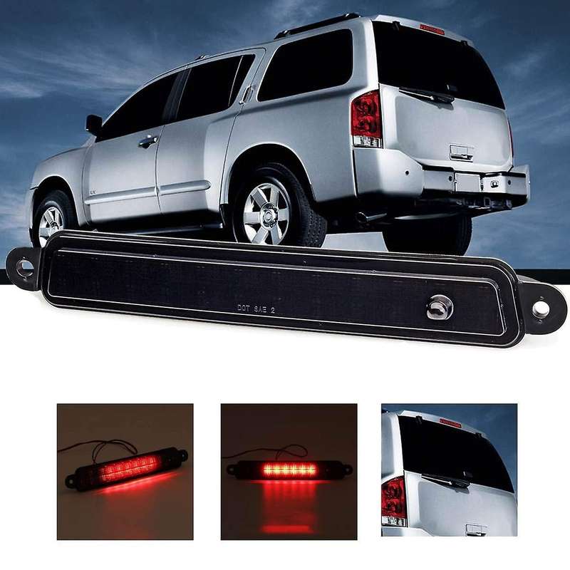 Led 3Rd Rear Spoiler Brake Light Lamp for / Qx56 2004-2008 2009 2010 2011 2012 2013 2014 2015 Smoked