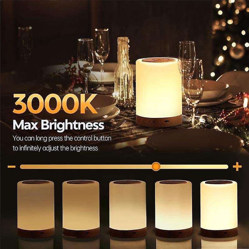 Led Bedside Lamp Touch Dimmable with 7 Colours & 4 Modes Night Light