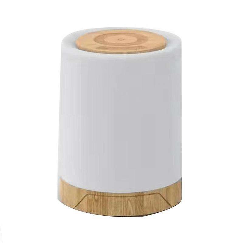 Led Bedside Lamp Touch Dimmable with 7 Colours and 4 Modes Wood Grain Night Light Usb Rechargeable