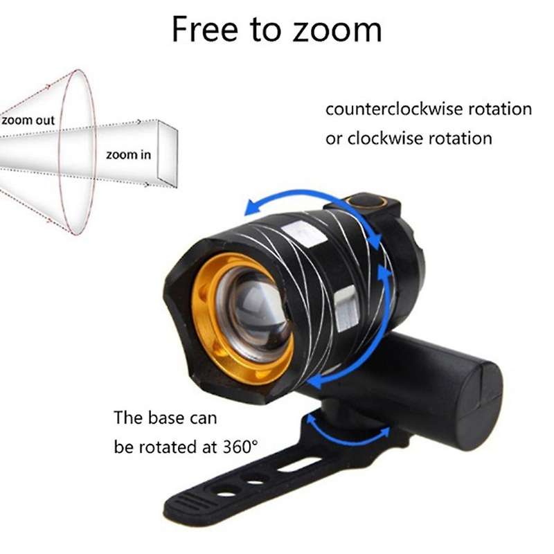 Led Bicycle Light Usb Charging Waterproof Front Lights Headlight with Usb Rechargeable Backlight Cyc