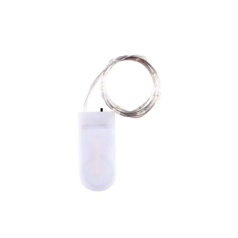 Led Button Light String Button Battery Box Fairy Lights Waterproof Mini Firefly with Flexible Silve