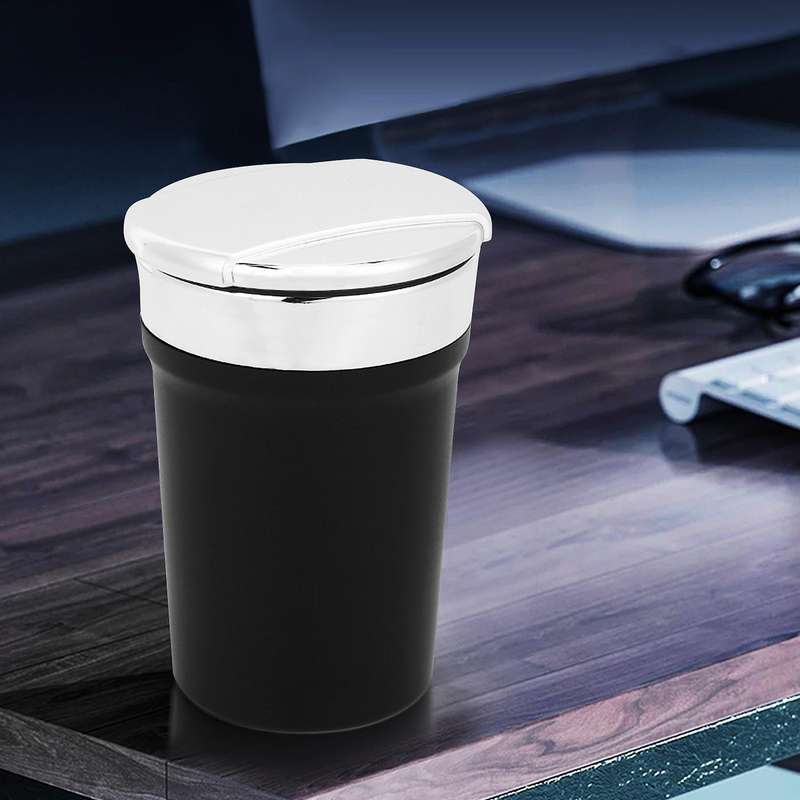 Led Blue Light Windproof Enclosed Home Ashtrays, Car Cup Holder Ashtray, Automatically Extinguished