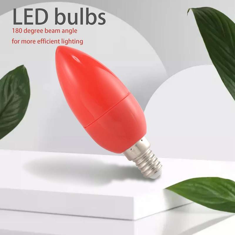 LED Candle Light Candle Light Bulbs Red Compatibletune Lamp God Lights Energy Saving Candle Lights,E