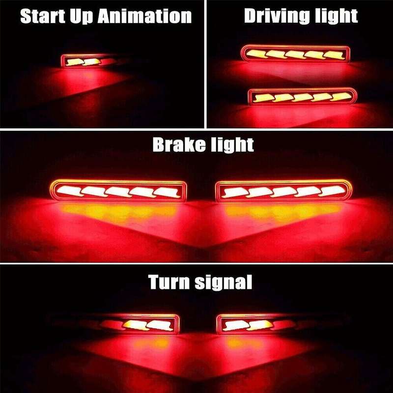 Led Car Rear Bumper Light for Cruiser 2007-2017 Us Version Reflector Turn Signal Light Stop Brake La