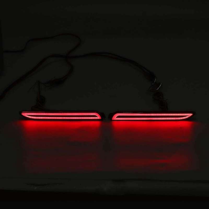 LED Car Rear Bumper Reflector Tail Brake Light Bar Daylight+Brake Light+Running Turn Signals for 200