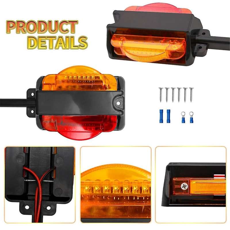 LED Clearance Trailer Lights Trailer Light Assembly Amber Front Red Back Marker Lights Turn Signal L