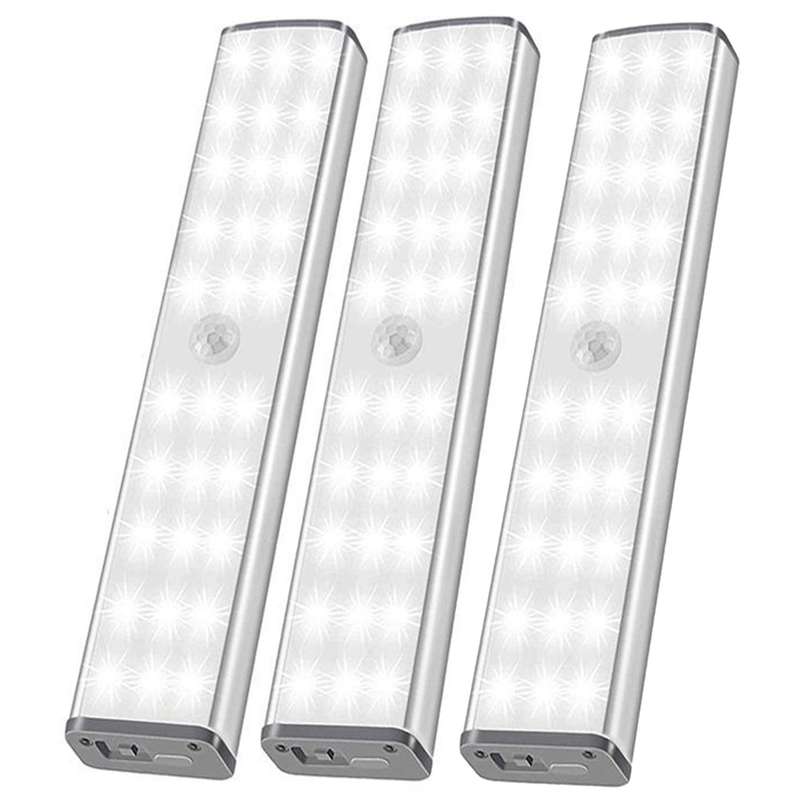 LED Closet Light, 30 LED Motion Sensor Under Cabinet Lights with Remote,Rechargeable for Counter Cab