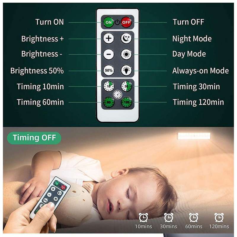 LED Closet Light,80 LED Rechargeable Motion Sensor Closet Light Under Cabinet-with Remote for Stairs
