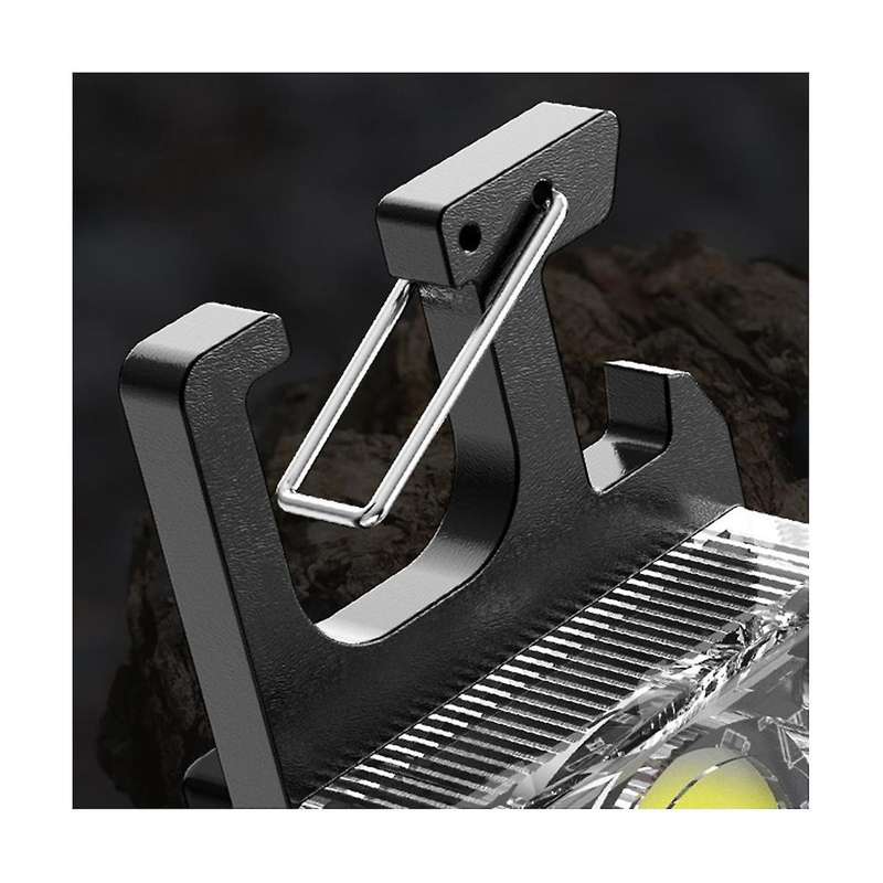 LED COB Keychain Light Solar Type-C USB Rechargeable Portable Waterproof Flashlight for Power Outage