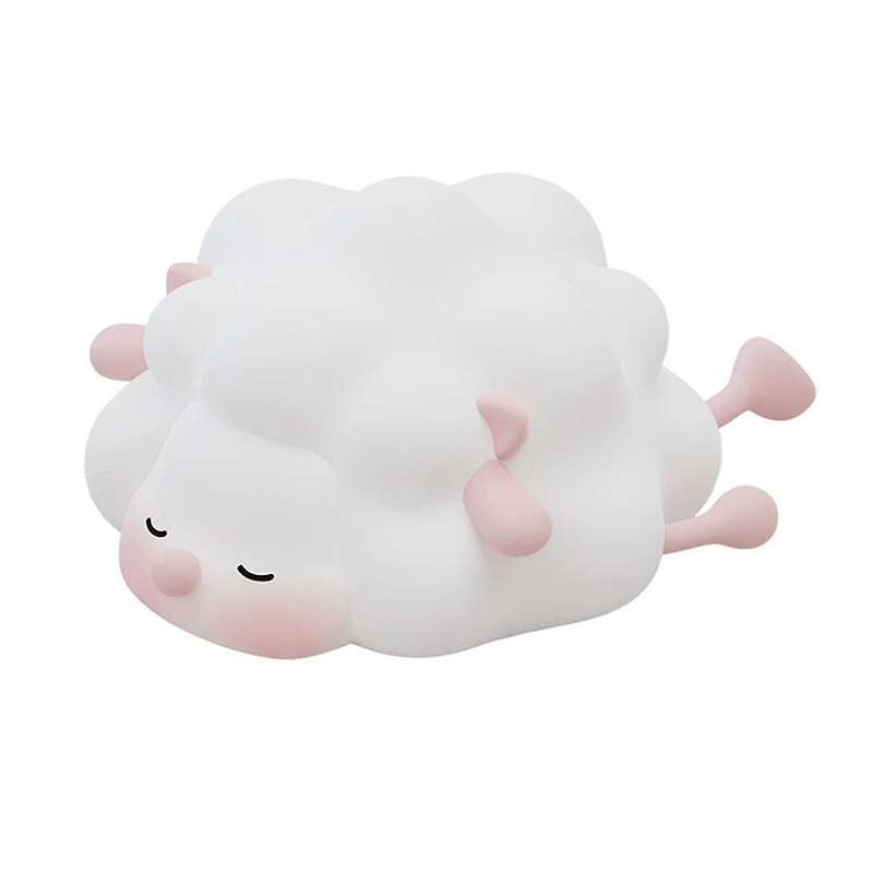 LED Cute Sheep Night Light USB Silicone Night Lamp Rechargeable Touch Sensor Nightlight Sheep Lamp