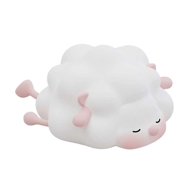LED Cute Sheep Night Light USB Silicone Night Lamp Rechargeable Touch Sensor Nightlight Sheep Lamp