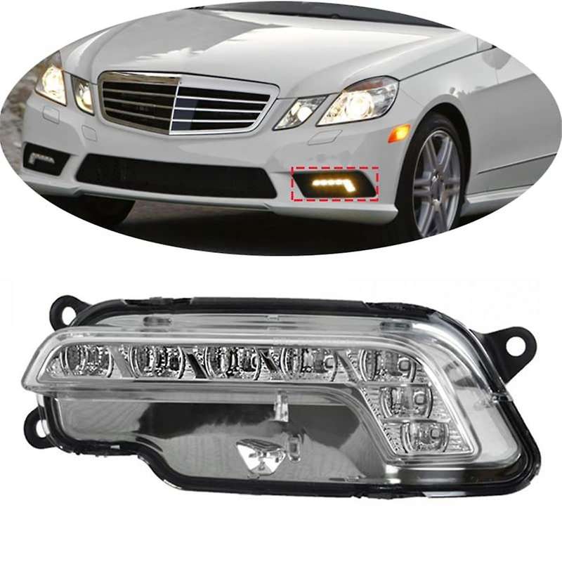 LED Daytime Running Lights DRL Lower Bumper Grille for W212 E300 E350 E500 2009-2013,Left and Right