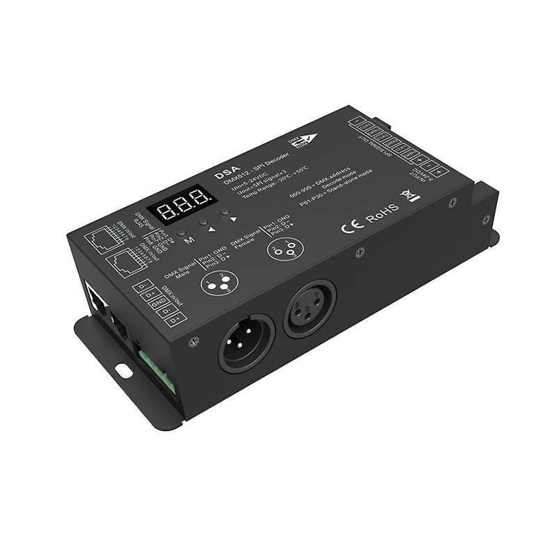 Led Dmx512 to Spi Decoder Dmx Converter 1024 Dots Ttl Pixel Controller Support 6803/8806/2811/ 2812/
