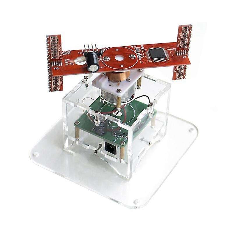 LED Display DIY Kit 51 SCM Dual Color Rotating Welding Spare Parts for Soldering Practice, Kit witho