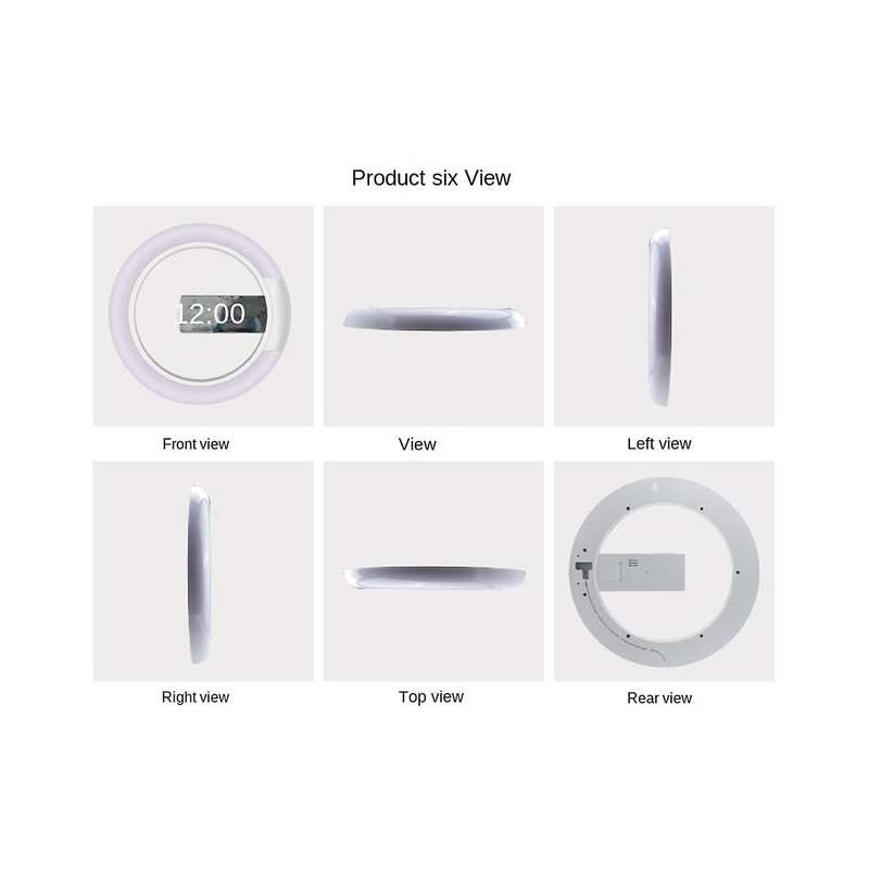Led Digital Wall Clock Digital Display Temperature 7 Colors 3d Bedroom Living Room Decoration Digita