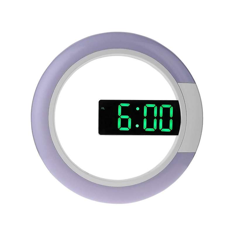 Led Digital Wall Clock Digital Display Temperature 7 Colors 3d Bedroom Living Room Decoration Digita