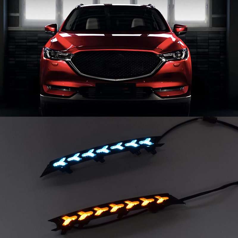 LED DRL Daytime Running Light Fog Lamp 12V Car Running Lights for -5 CX5 2017 2018 2019