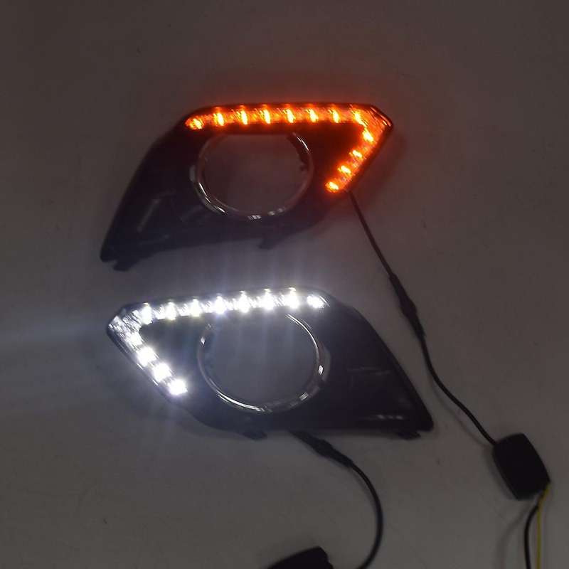 LED DRL Daytime Running Light Fog Lamp 12V Car Running Lights for Xtrail 2014-2016