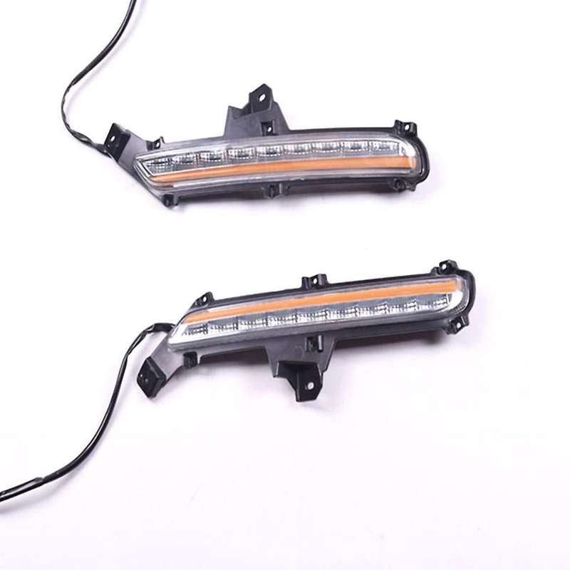 LED DRL Daytime Running Light Fog Lamp 12V Car Running Lights for K2 2015 2016(White and Yellow)