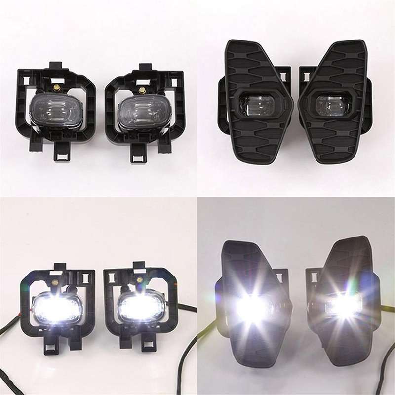 LED DRL Fog Light Fog Lamp Cover Grill Harness Switch for Navara Nueva Facelift Pro-4X 2021