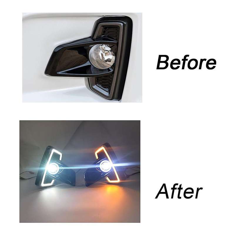 LED DRL Daytime Running Lights + Fog Light Turn Signal Driving Lamp for Rocco 2018 2019 2020