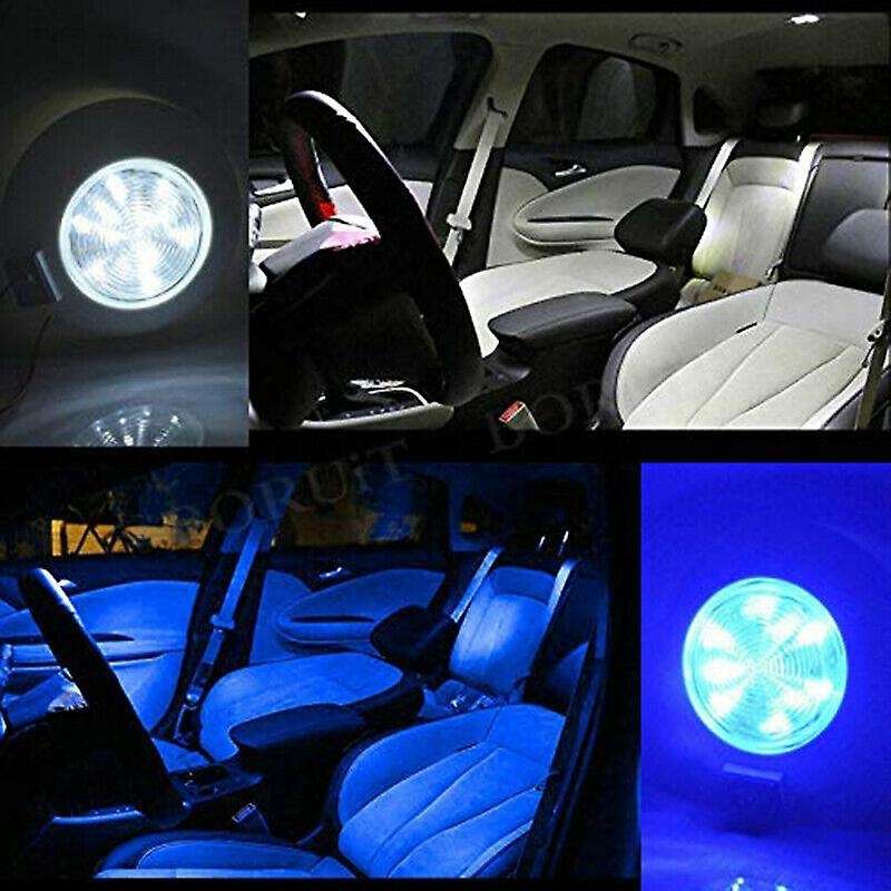 LED Dual White Blue RV Caravan Trailer Boat Interior Ceiling Dome Light 12V