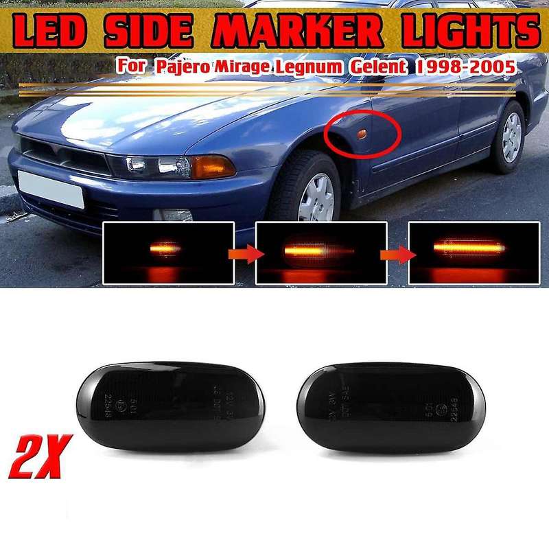 LED Dynamic Front Side Marker Lights Turn Signal Blinker for Legnum Galant 1998-2005
