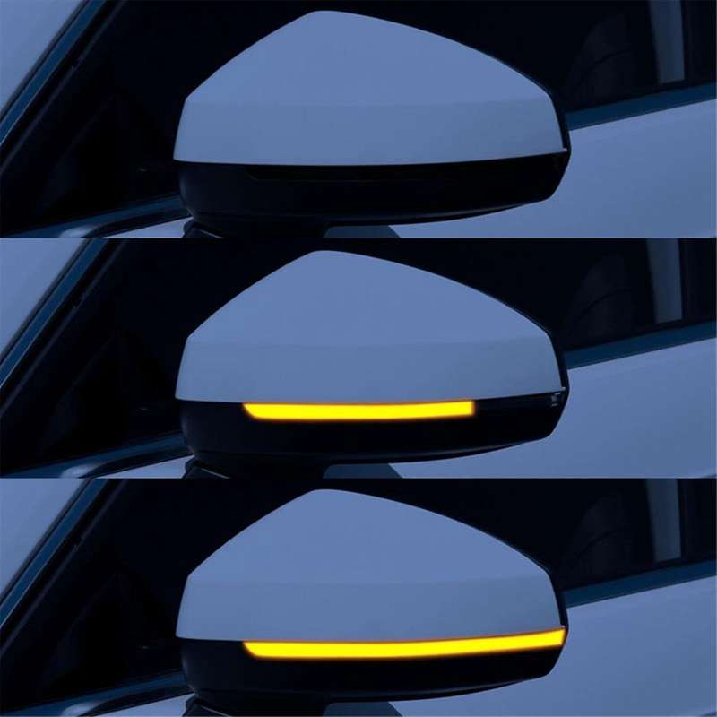 LED Dynamic Turn Signal Light Flashing Water Side Mirror Indicator Blinker for A3 8V S3 RS3 2013-201