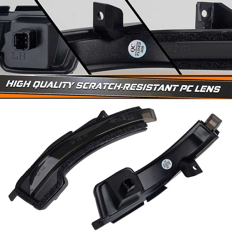 LED Dynamic Side Mirror Lights, for 2015 2016 2017 Rearview Mirror Indicator Turn Signal Light,Trans