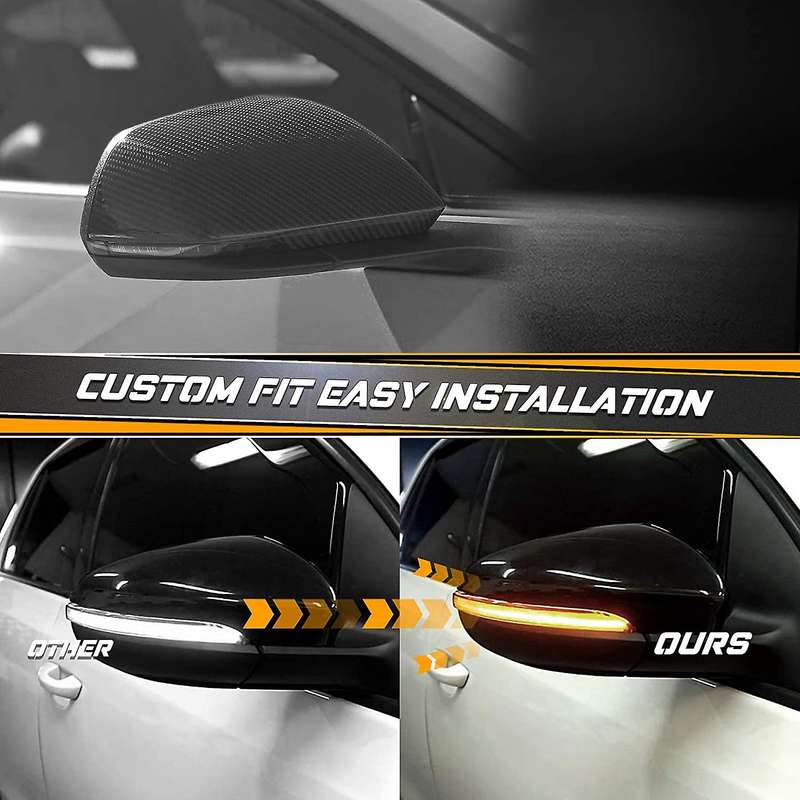 LED Dynamic Side Mirror Lights, for 2015 2016 2017 Rearview Mirror Indicator Turn Signal Light,Trans