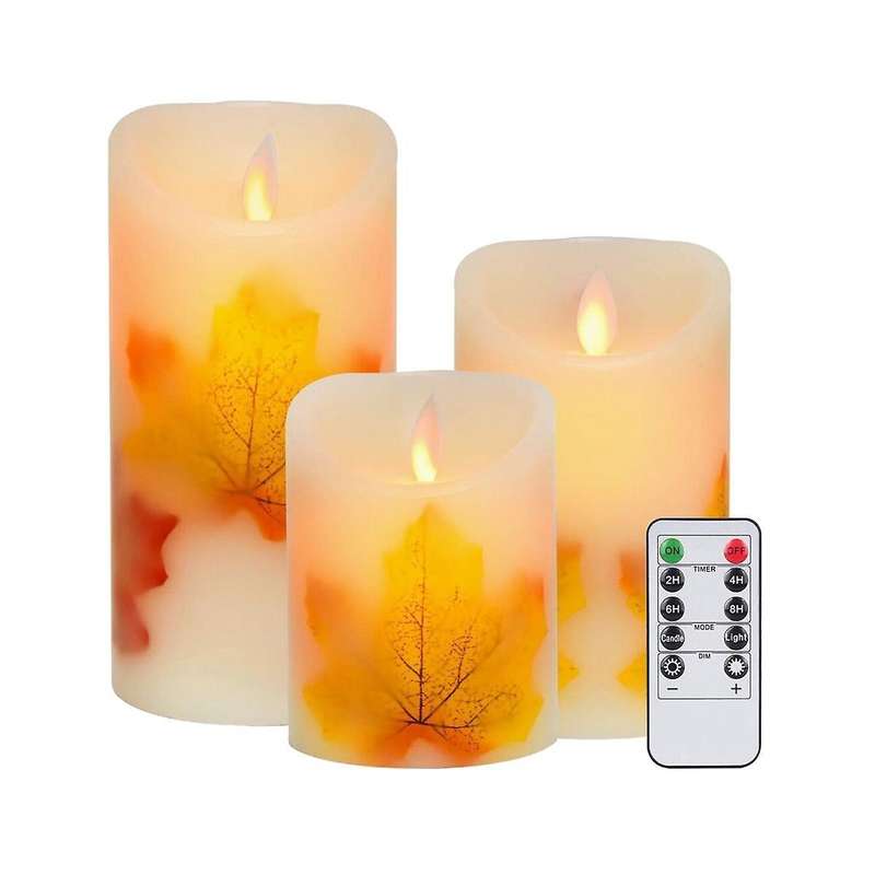 Led Electronic Candle Lights Maple Simulation Swing Thanksgiving Christmas Hotel Decoration Electron