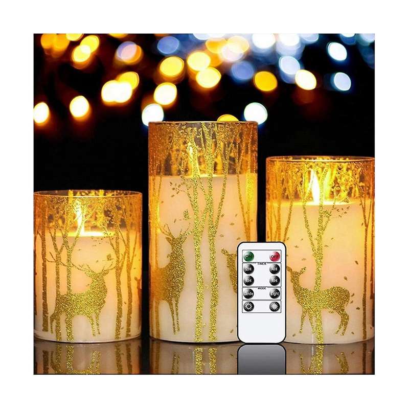 Led Electronic Candle Light Sticker Plastic Lampshade New Decorative Candle