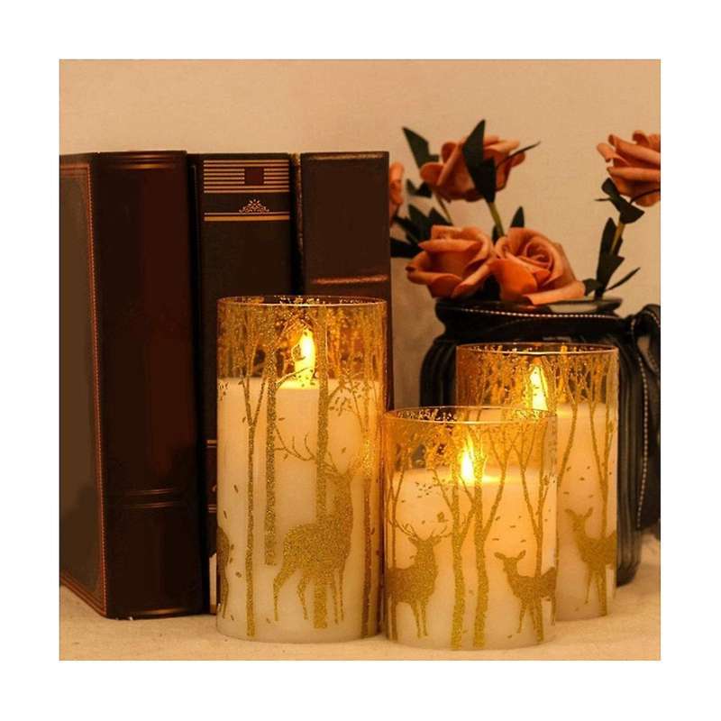 Led Electronic Candle Light Sticker Plastic Lampshade New Decorative Candle
