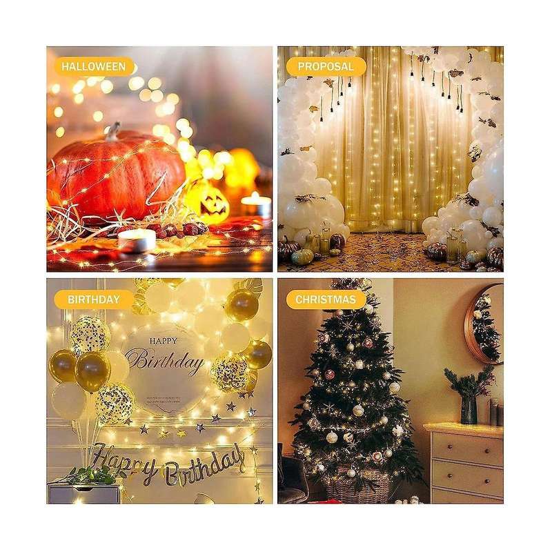 Led Fairy Lights 12 Pack Battery Operated Fairy Lights Silver Wire 20 Led for Bedroom