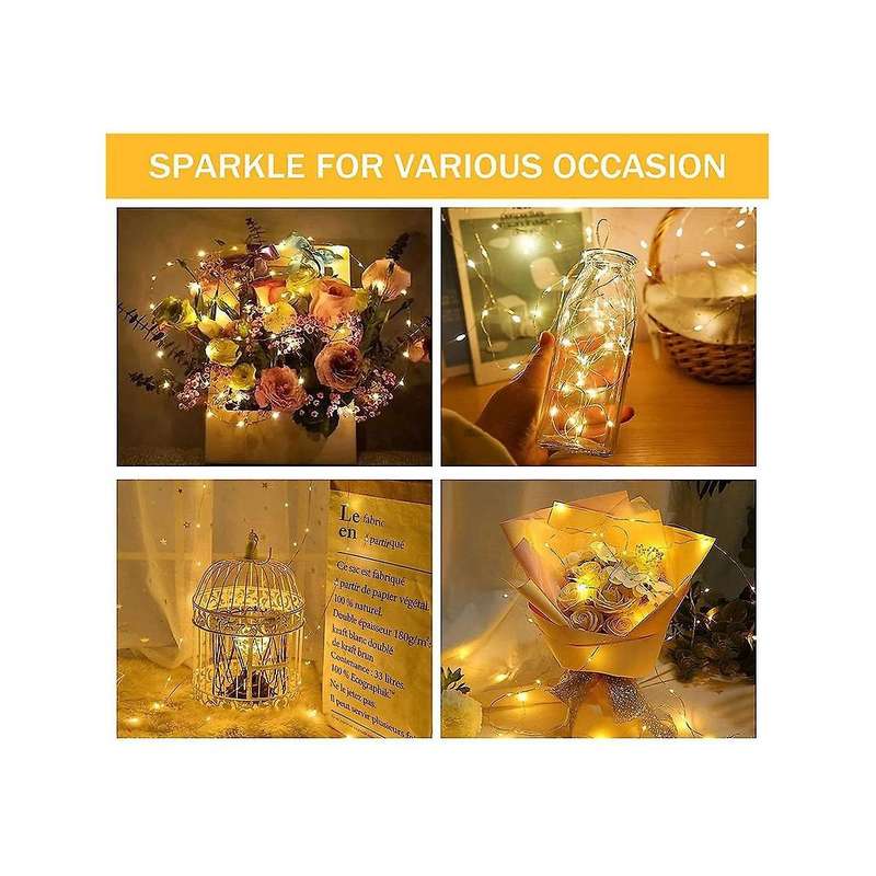 Led Fairy Lights 12 Pack Battery Operated Fairy Lights Silver Wire 20 Led for Bedroom