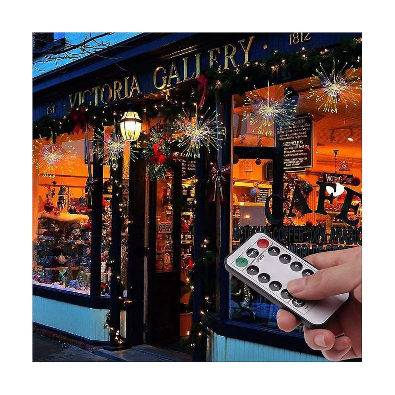 LED Firework Fairy Lights with Remote Control Outdoor for Christmas Camping Canopy Decoration Lights