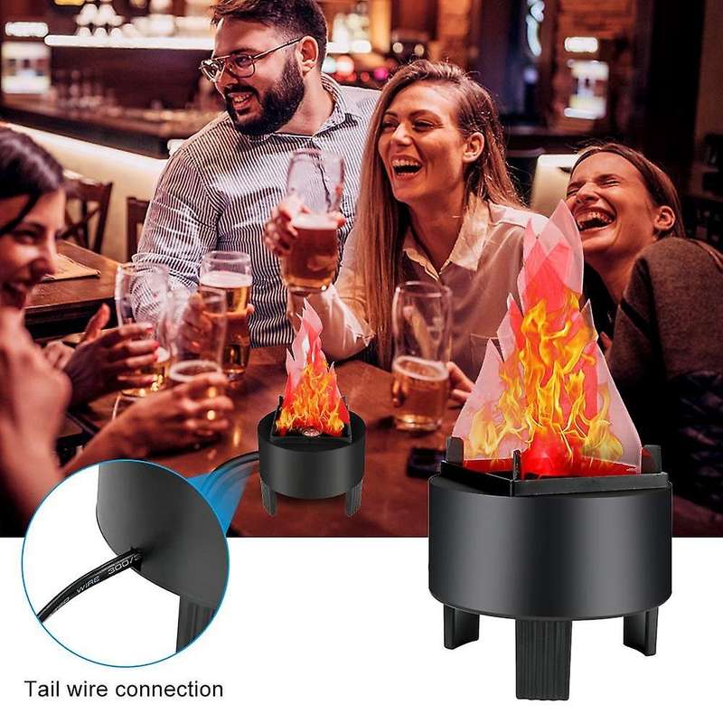 LED Fire Flame Effect Light Artificial Electric Flicker Campfire Lamp Party Decor Supplies for Bar