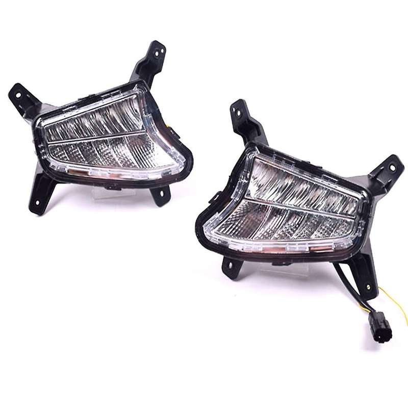LED Fog Lamp for Santro 2018 2019 DRL Daytime Running Lights with Yellow Turn Signal Light Drl