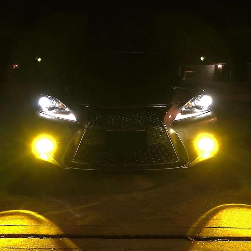 LED Fog Lamp Lights Assembly Yellow Color DRL 6000K White for 2014-2016 IS200T IS250 IS300 IS350