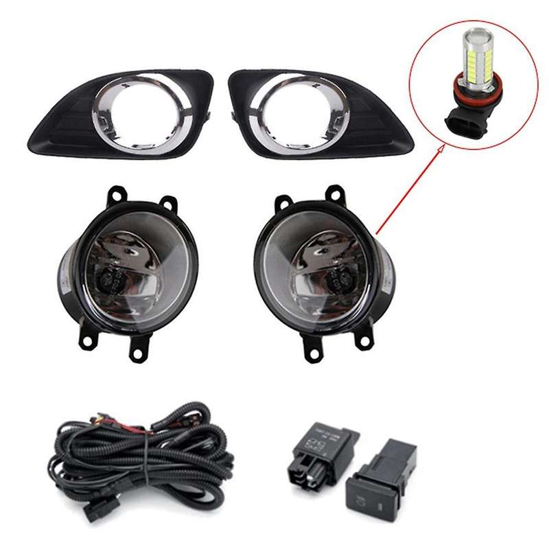 LED Fog Light Headlight Fog Lamp Cover Grill Bezel Switch Foglights Assembly for XV40 2010 2011