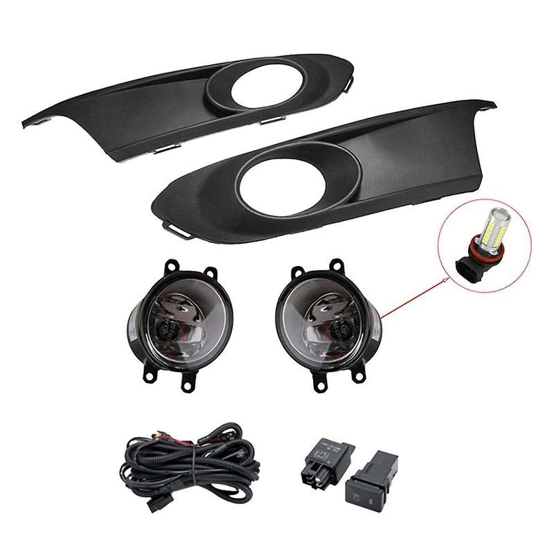 LED Fog Light Headlight Fog Lamp Cover Grill Bezel Switch Foglights Assembly for 6 MK6 2011 2012 201