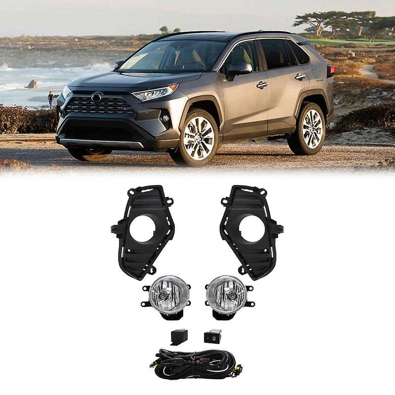 LED Fog Light Headlight Fog Lamp Cover Grill Bezel Switch Foglights Assembly for 2019 2020 2021 2022