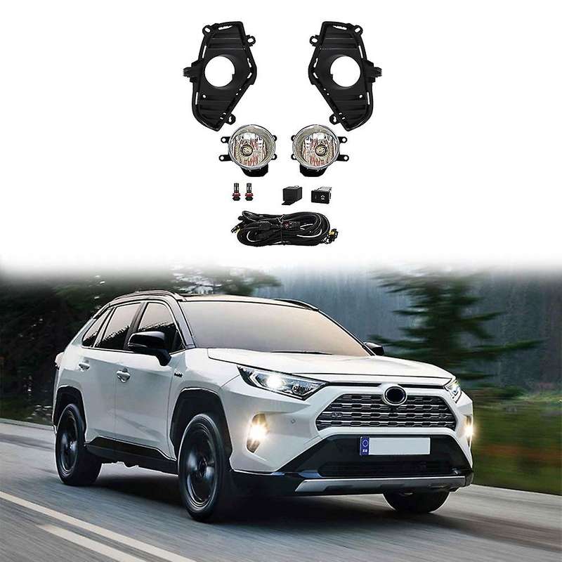 LED Fog Light Headlight Fog Lamp Cover Grill Bezel Switch Foglights Assembly for 2019 2020 2021 2022
