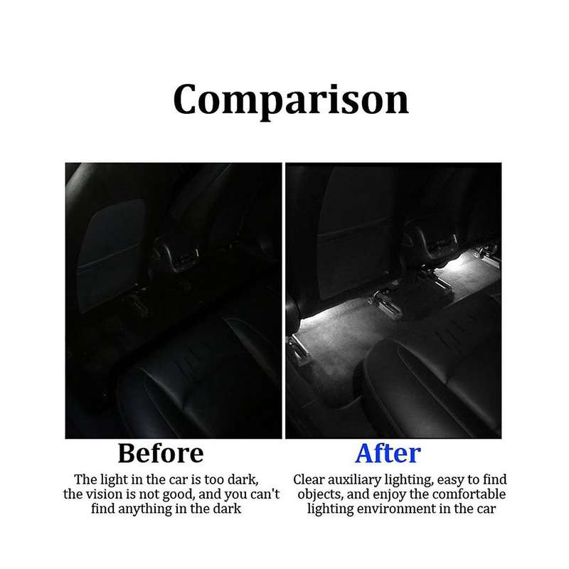 LED Foot-Well Lights for Model Y 2021-2023 Accessories Seat Under Lighting Floor Foot Lamp